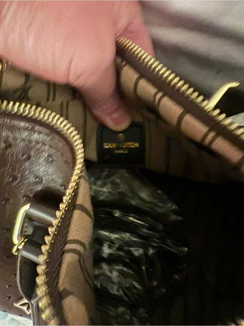 INSPIRED Brown 25 cm Speedy style Handbag w/ Gold Charm Chain w/inspired Wallet!